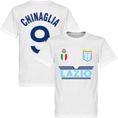Lazio Roma Chinaglia 9 Team T-Shirt - Wit - XXL