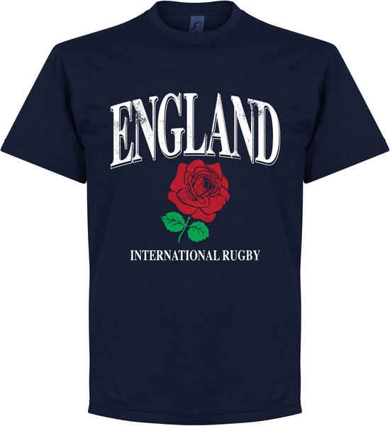England Rose International Rugby T-Shirt- Navy - L