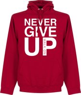 Never Give Up Liverpool Hoodie - Rood - L