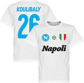 Napoli Koulibaly 26 Team T-Shirt - Wit - S
