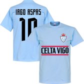 Celta de Vigo Iago Aspas 10 Team T-Shirt - Lichtblauw - XL