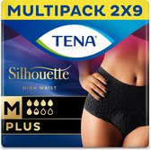 TENA Silhouette Plus - High Waist - Noir - Medium - 18 stuks - voor urineverlies (incontinentie)