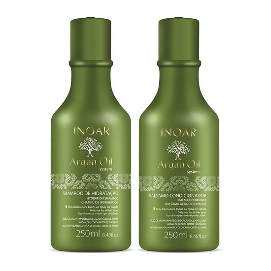 Inoar Argan Oil  Keratine Treatment Keratin  Shampoo & Conditioner 2x250ml