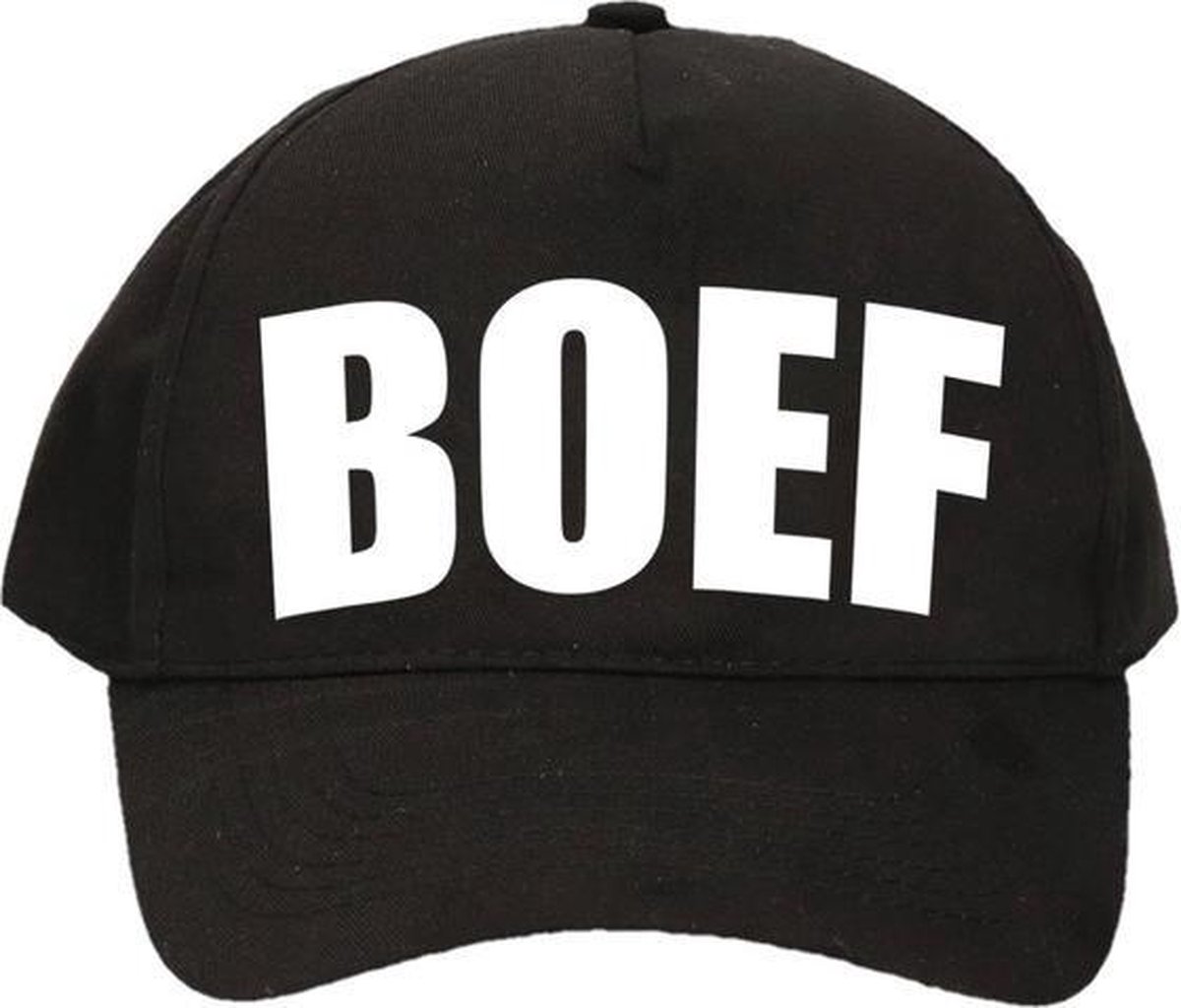 Verkleed Boef pet / baseball cap zwart voor en heren - verkleedhoofddeksel /... |