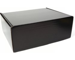 5x Verzenddoos - Zwart - 38x30x14 - Postdoos / Pakketdoos - Karton