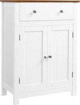 Designetta Dressoir Met 2 Deuren En Lades - Ladekast - Vrijstaand - 60 x 30 x 80 cm - Wit