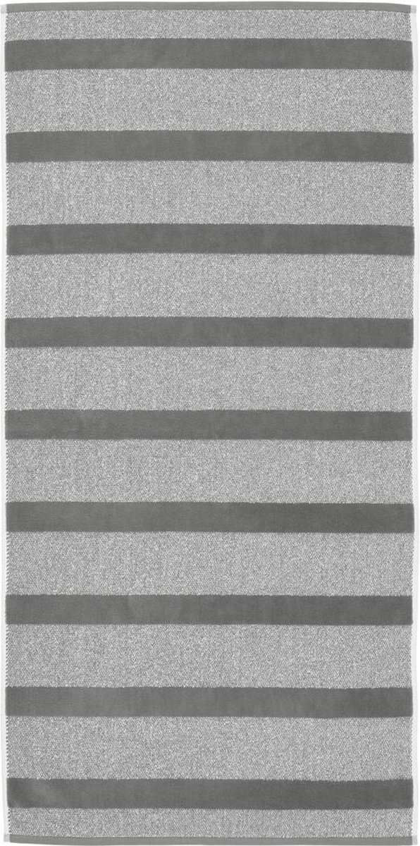 Beddinghouse Sheer Stripe Badhanddoek - 70x140 cm - Antraciet