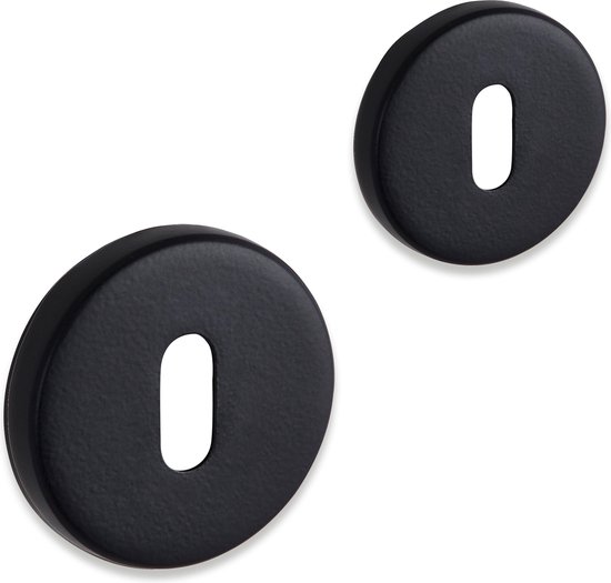 Set de rosettes Fira - clé à barbe - noir mat - rond