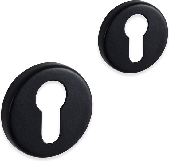 Jeu de rosaces Fira - cylindre profilé - noir mat - modèle rond