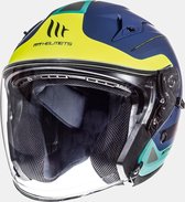 Helm MT Jet Avenue sv Crossroad blauw/groen M