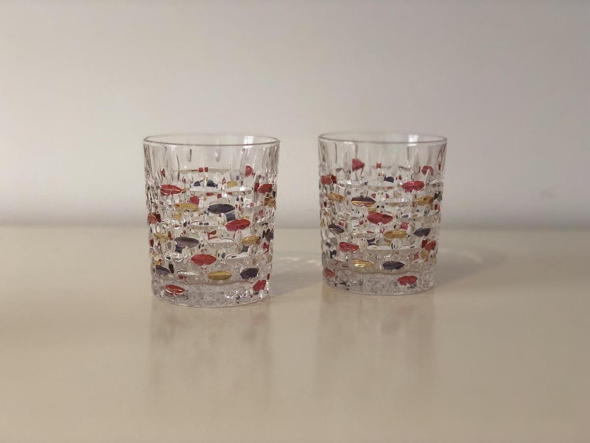 Montreal whisky glas met kleurrijke decoratie