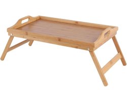 QUVIO bamboe bedtafel met uitklapbare pootjes
