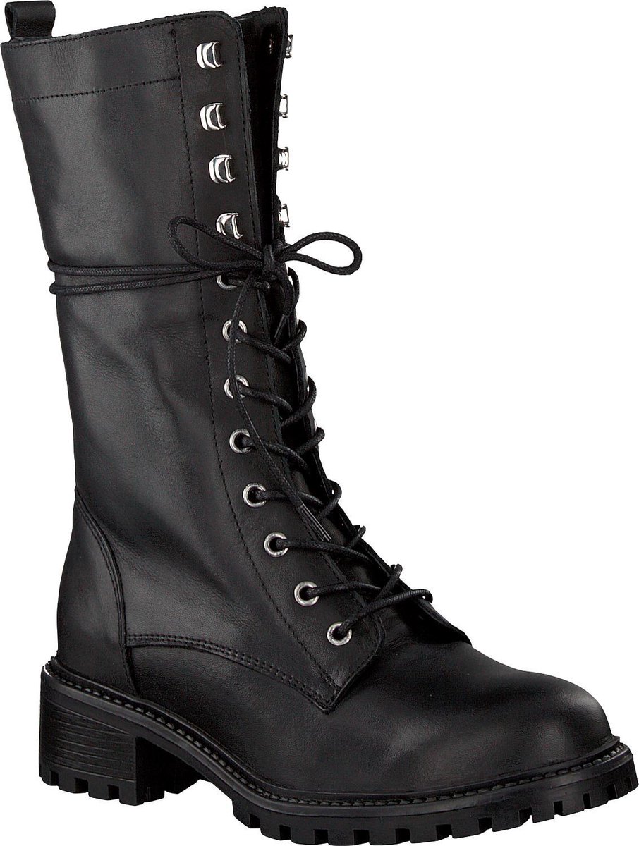 PS Poelman Dames Biker Boots 13495 - Zwart - Maat 36 | bol.com