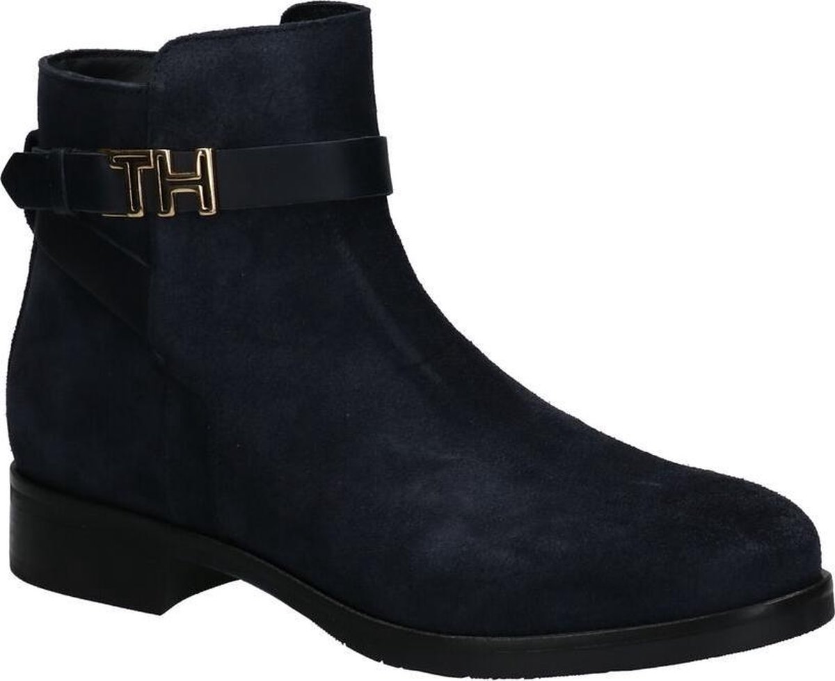 Tommy Hilfiger enkellaarsjes th hardware flat bootie Donkerblauw-39 |  bol.com