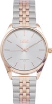 IKKI JACKY JCK03 Dames Horloge – RVS - 3ATM Waterdicht - Zilver - Rosé Goud