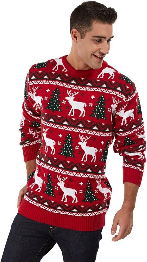 Foute Kersttrui "Gezellig Kerst Rood" - Rode Kersttrui - Christmas Sweater  - Heren |... | bol.com