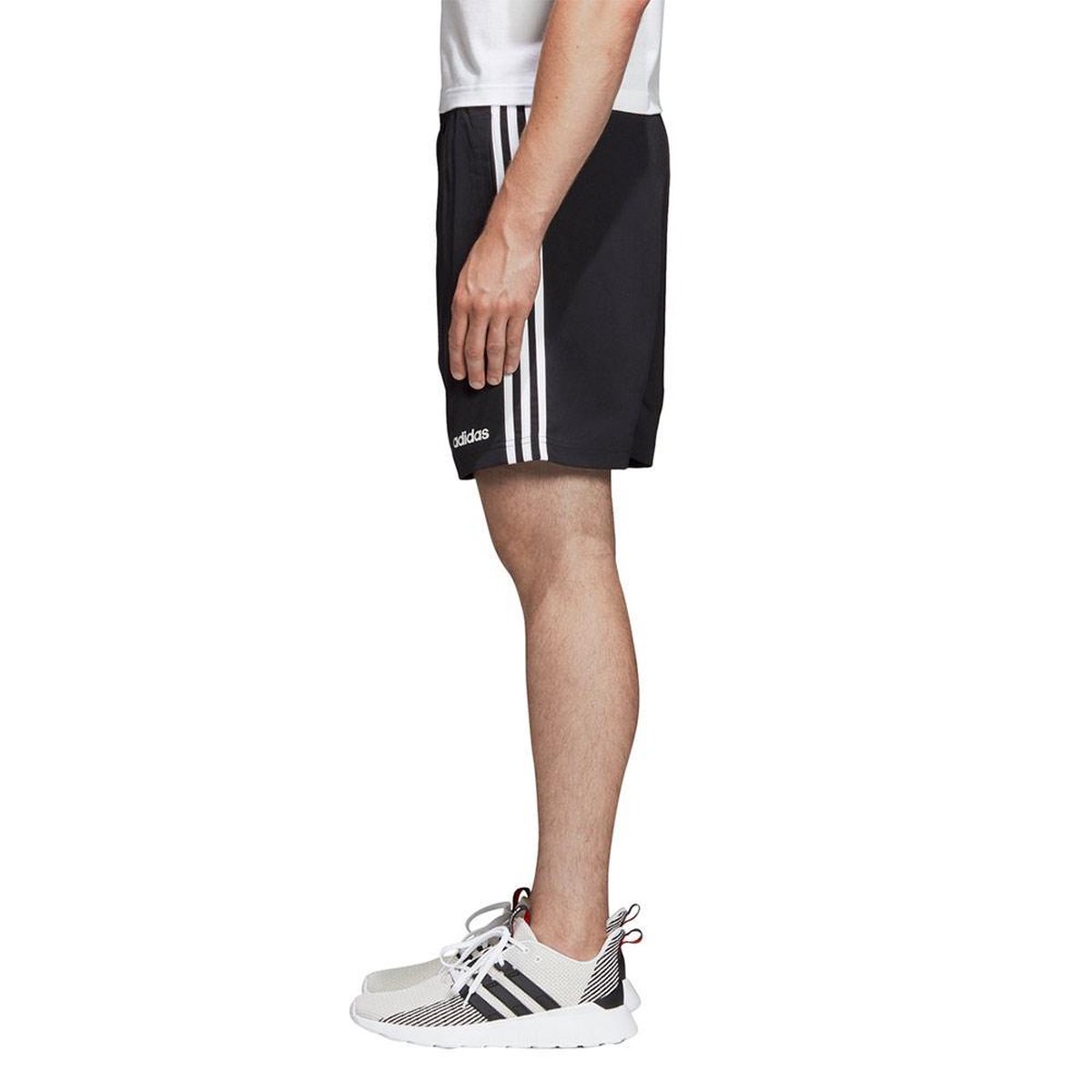 adidas Essentials 3-Stripes Chelsea short heren zwart/wit | bol.com