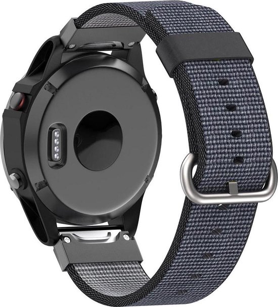 Nylon Band Voor Garmin Fenix 5 Forerunner 935 GPS Garmin S60 Antraciet bol