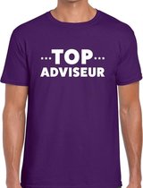 Top adviseur beurs/evenementen t-shirt paars heren S