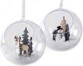 8x Transparante DIY open kerstbal 12 cm - Kerstballen om te vullen - Knutselmateriaal kerstballen maken