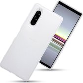 Sony Xperia 5 hoesje - gel case - mat doorzichtig - GSM Hoesje - Telefoonhoesje Geschikt Voor: Sony Xperia 5