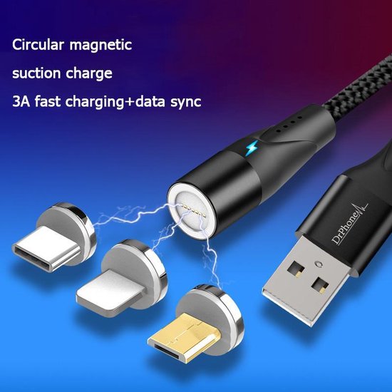 Câble USB Type C 3A Charge Rapide Chargeur et Transfert de Données