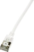 CAT6a U/FTP Ultraflex, 100% koper, wit, 3M - Netwerkkabel - Computerkabel - Kabel