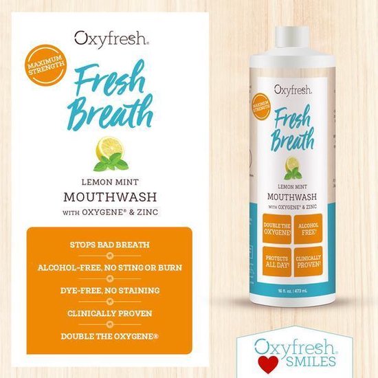 Oxyfresh Power Rinse Mondwater LemonMint 473 ml Bestel nu!