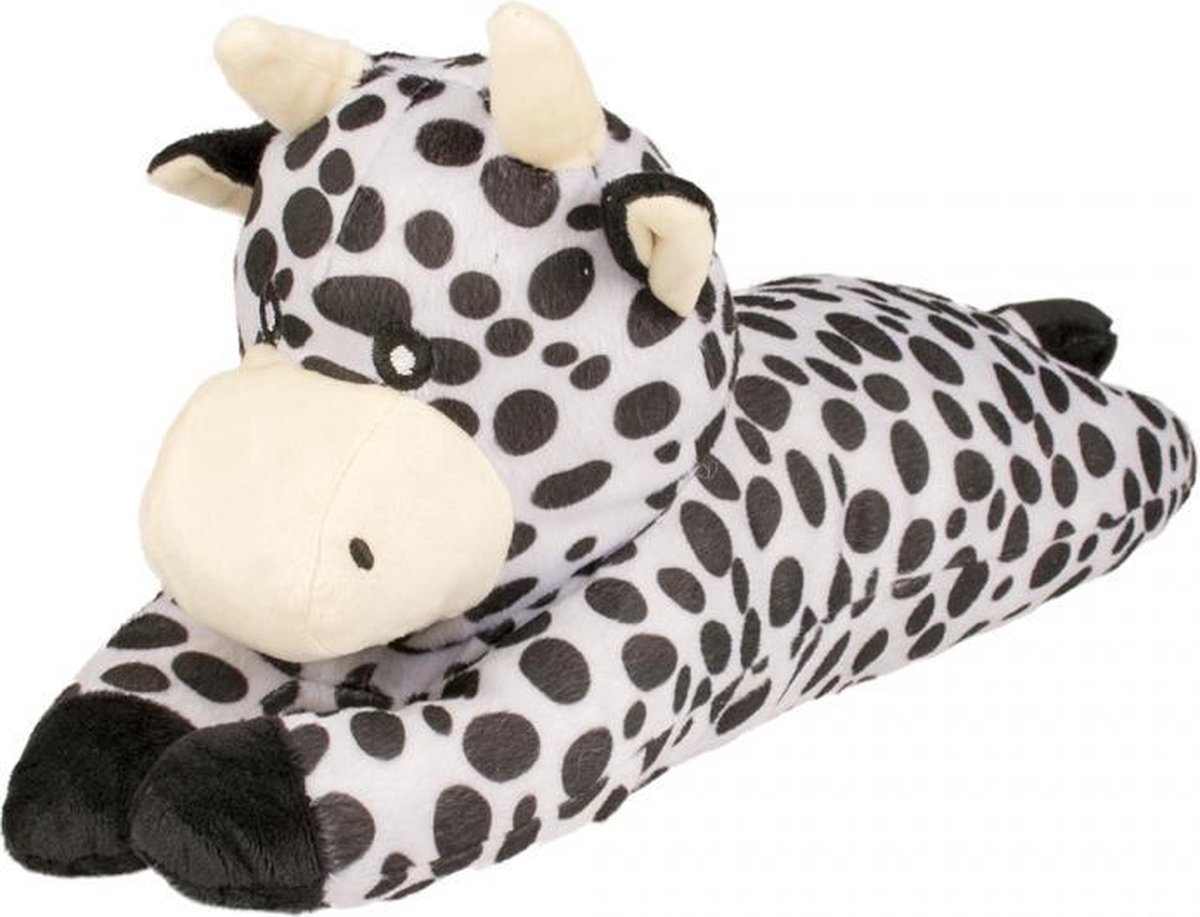 Pluche uitgestrekte koe 48 cm