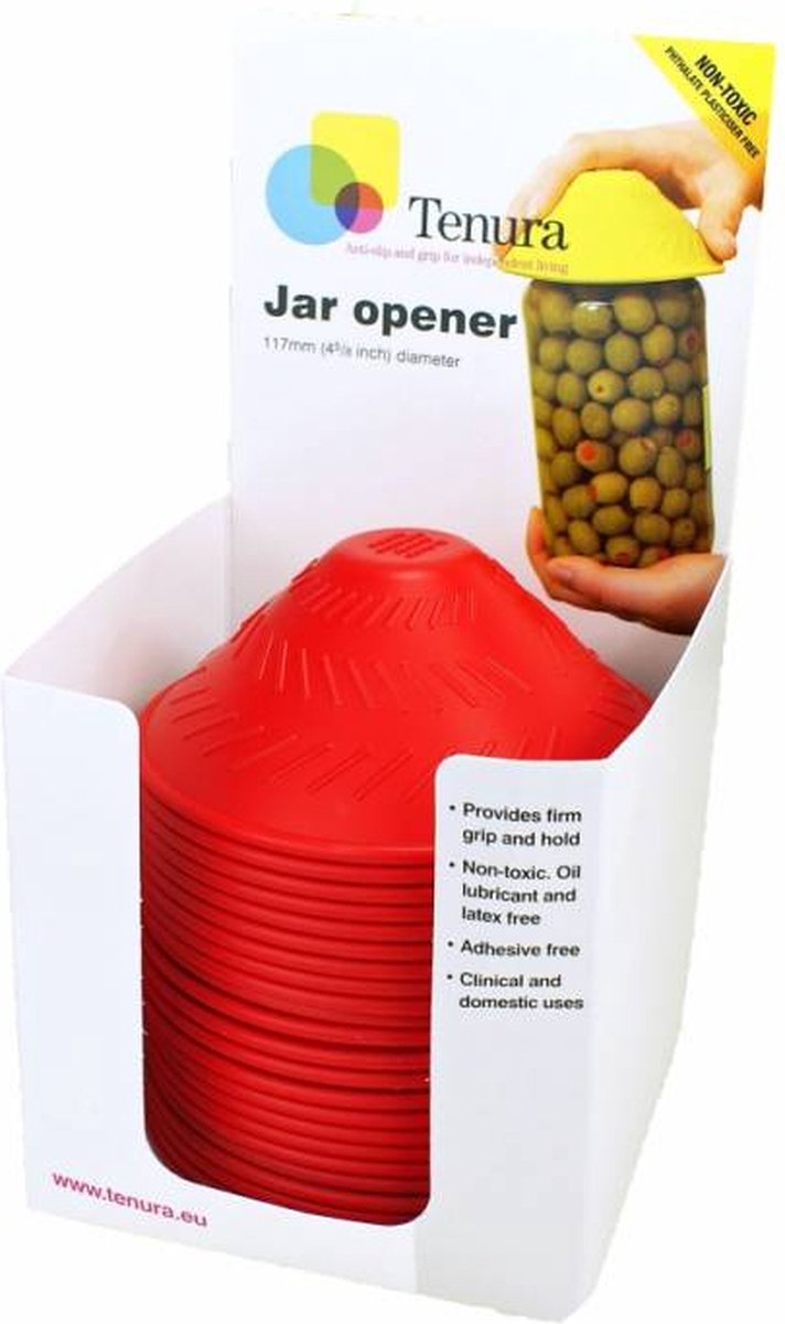 Goedkoopste Anti-slip potopener - potopener geel display 25 st - Able2