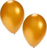 Bellatio Decorations ballonnen - 25 stuks - goud - 27 cm - verjaardag