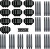Afbeelding van het spelletje Dragon Darts - 10 sets (30 stuks) Pentathlon darts flights - zwart - incl. 10 sets (30 stuks) - medium - darts shafts - zwart