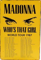 Concert Bord - Madonna - Who's That Girl Tour 1987