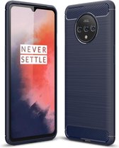 OnePlus 7T Hoesje - Armor Brushed TPU - Blauw