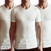 DICE Underwear 3-pack Heren T-shirt V-hals Wit maat XL