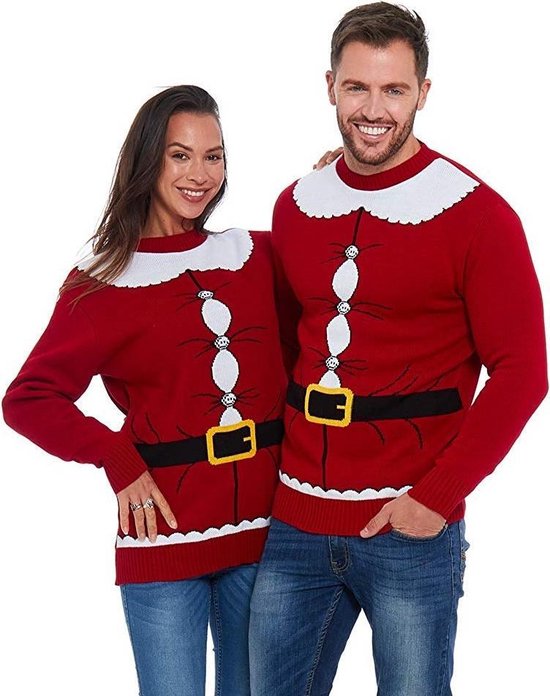 Foute Kersttrui Dames & Heren - Christmas Sweater "Kerstman groeit uit z'n Jasje" - Kerst trui Mannen & Vrouwen Maat S