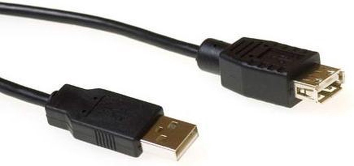 ACT SB2218 USB-A Male 2.0/USB-A Female | Zwart | 50 cm