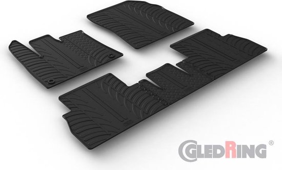 Rubbermatten Passend Voor Peugeot 108 & Citroën C1 2014-  T Profiel 4 Delig Montageclips