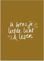 LivLaf Kerstkaart - Ik Wens Je Liefde Licht en Leven