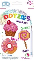 DTZ12.015 Diamond Dotz® - Diamond painting kinderen - Diamond painting stickers - Lekker! - Ronde steentjes - Volledig pakket