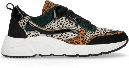 Manfield - Dames - Dad sneakers met gekleurde luipaardprint - Maat 40 |  bol.com