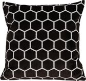 Light & living kussen honeycomb bruin 45 x 45