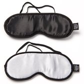 Fifty Shades No Peeking - Zachte blindoek Duopack - Zwart/ Zilver