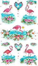 Poster - Flamingo - Hanneke de Jager- Multikleur - 80 x 140 cm - Fotoprint - art print - wanddecoratie - print