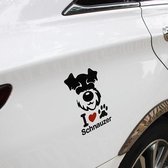 Schnauzer Hond Stickers Decal voor Auto Truck Motor