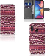 Geschikt voor Samsung Galaxy A20e Telefoon Hoesje Aztec Purple