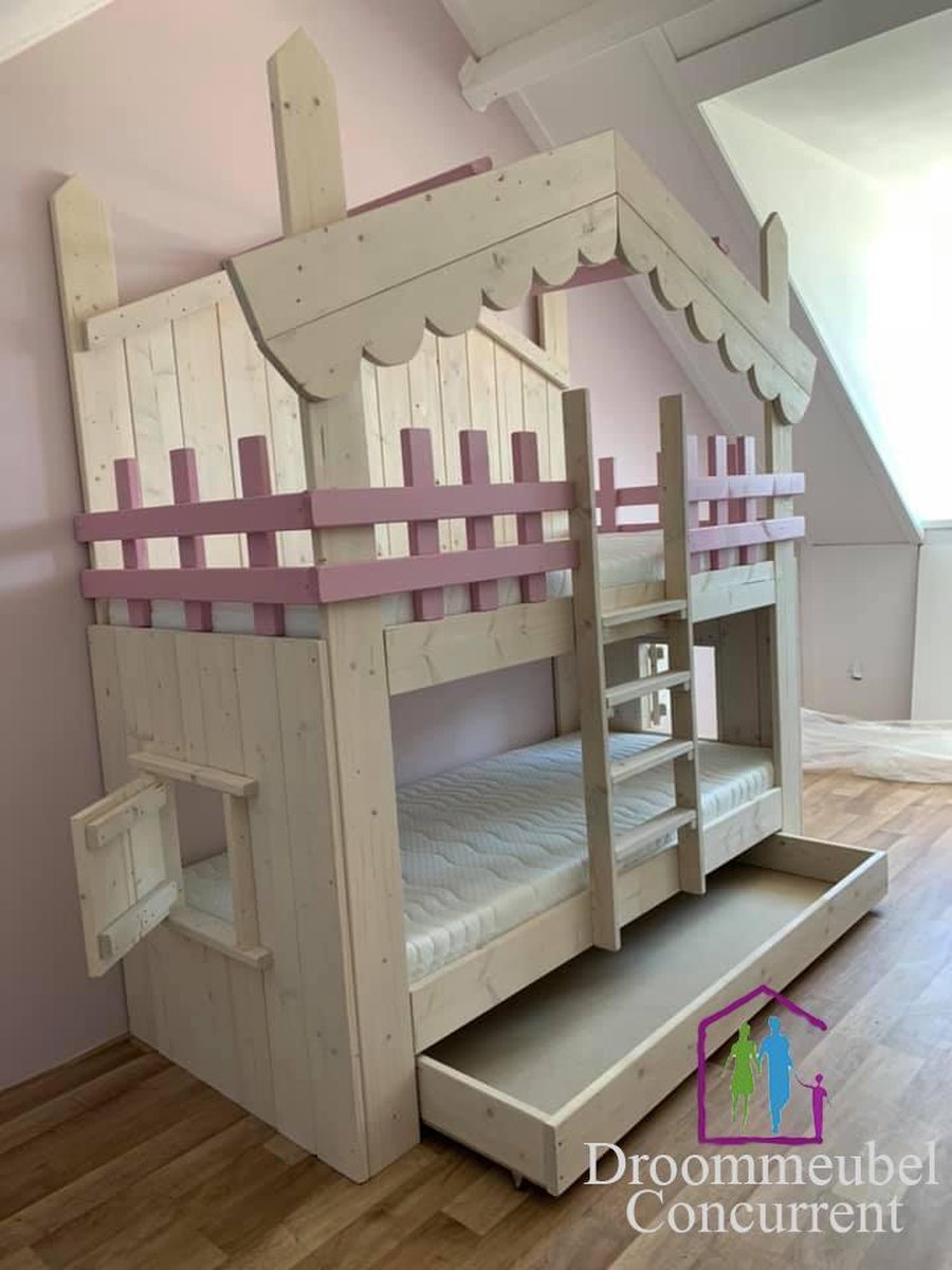 attribuut hobby Versterker Bed huisje - Boomhutbed - Stapelbed Sarah | bol.com