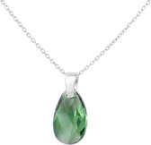 ARLIZI 1788 Ketting Swarovski Kristal Druppel Groen - Sterling Zilver - 44 cm