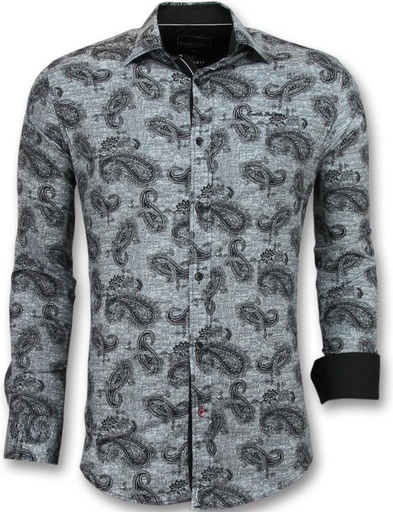 spons ze Continent Italiaanse Blouse Mannen - Overhemd met print in Kraag - 3002 - Zwart |  bol.com