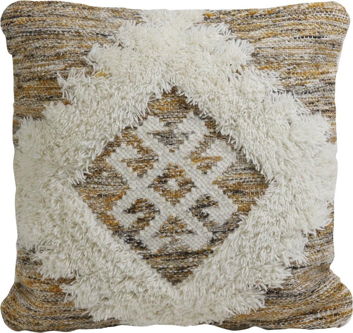 Light&Living Kussen TAIBE bruin oker wit 45 x 45